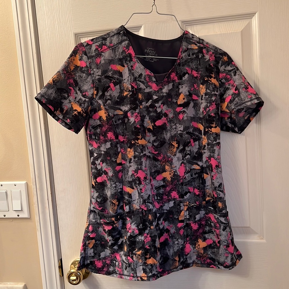 Printed Scrub Top